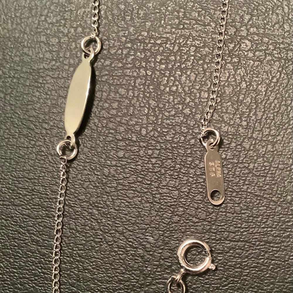 NEW vintage Sterling Silver Oval ID bracelet (alpha)